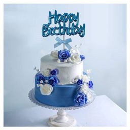 Funcart Happy Birthday Metallic Foil Cake Topper - Blue-picture-19