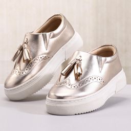 Pine Kids Pull On Casual Chunky Sole Shoes - Golden-image-25
