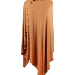 MOMISY Multipurpose Nursing Poncho Style Cover Scarf With Buttons - Brown-image-67