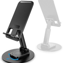 Casa Tech Mobile Stand Desktop Tablet Holder Foldable Desktop Mobile Phone Holder Adjustable Stand for Compatible with All Types of Phones Single Gimbal for Mobile-14