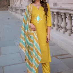 KALINI Women Embroidered Straight Kurta Set-picture-29
