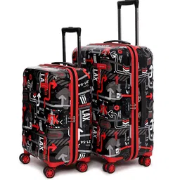 uppercase JFK Pack Of 2 Printed Hard-Sided Trolley Suitcase-10