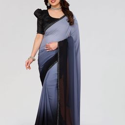 Moda Rapido Ombre Beads and Stones Poly Georgette Saree-image-82