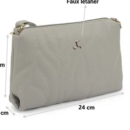 Mochi Textured Structured Sling Bag with Quilted image 5