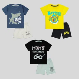 BURBN Boys Printed T-shirt with Shorts-58