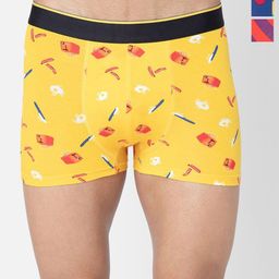 bummer Men Pack of 3 Printed Underwear Mircomodal Trunk TRBRELZCH03S-51