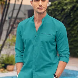 Bellstone Men Casual Solid Slim Fit Shirt-picture-4