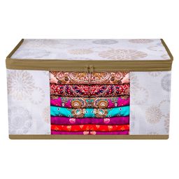 Kuber Industries White Pack of 3 Gola Printed With Visible Window Multi-Utility Organisers image 3
