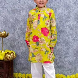 UNBIND Boys Printed Regular Pure Cotton Kurta with Trousers-picture-58