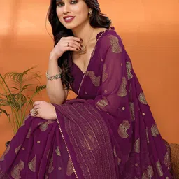 DIVASTRI Ethnic Motifs Printed Gotta Patti Saree-image-21