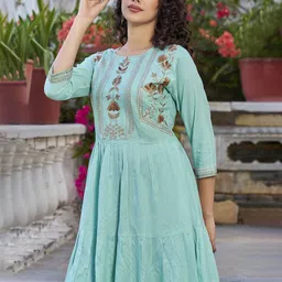 PEACH PIPER Floral Fit & Flare Dress-image-77
