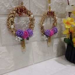 Sellplus 2-Pcs Yellow & Purple Wall Hanging Toran Festive Hanging-28