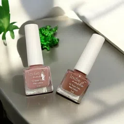 Indie Nails Set Of 2 12 Toxin Free Nail Color- 5 ml Each- Mocha & Fussy Beige-image-84