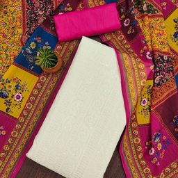 Rangtulika Ethnics Embroidered Unstitched Dress Material-picture-23