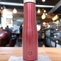 Nyra Kitchenware Pink Single Stainless Steel Solid Single Wall Vacuum Water Bottle-image-87