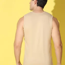 WOOSTRO Pack Of 2 Printed Pure Combed Cotton Gym VestsVWS26(ALONE RUST)(RUN RUST) image 3