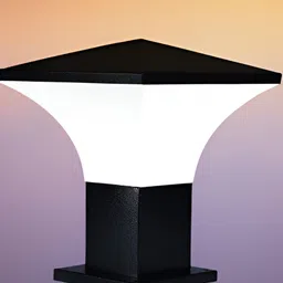 KINIS Black 2 Pieces Frustum Shape Gate & Garden Light Outdoor Lamps-image-35