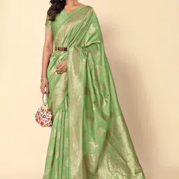 Subham Woven Design Zari Banarasi Saree-image-9