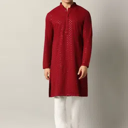 THE KURTA COMPANY Men Embroidered Kurta-image-99