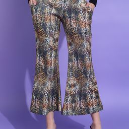MISS HAUTE Women Printed Regular Fit Mid-Rise Smart Trousers-image-44