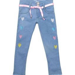Arshia Fashions Girls Regular Fit Mid-Rise Mildly Distressed Stretchable Jeans-image-64