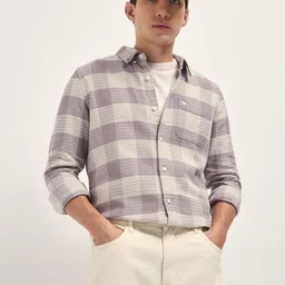 THE BEAR HOUSE Checked Slim Fit Pure Cotton Casual Shirt-picture-7