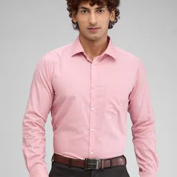 Park Avenue Men Cutaway Collar Solid Cotton Slim Fit Formal Shirt-image-86
