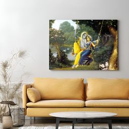 Eurotex Green & Yellow 1 Piece Canvas Religious Wall Paintings-image-29