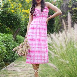 Sera Tie and Dye Print Fit & Flare Maxi Dress-image-2