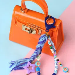 Arendelle Fimo Bead & Star Clip On Bag Charm Key Chain-0