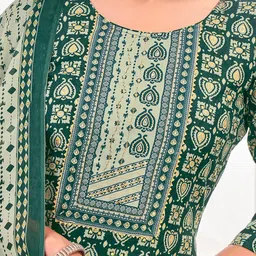 MOJILAA Women Printed Regular Sequinned Kurta with Trousers & With Dupatta image 4