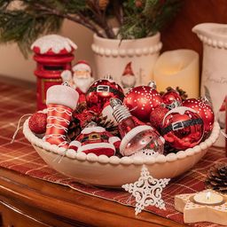 Little Surprise Box LLP 70-Pcs Red Christmas Tree Hanging-image-22