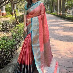 BerMondsey Woven Design Zari Banarasi Saree-image-57