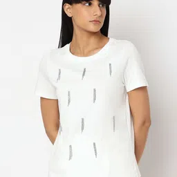 Vero Moda Women Monochrome T-shirt-image-62