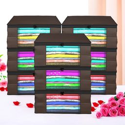Kuber Industries Brown Set of 6 Regular Drawer Organiser Organisers image 1