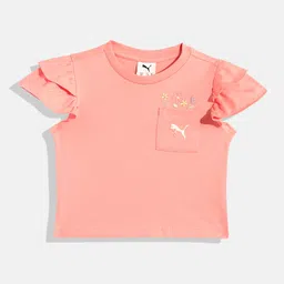 Puma Girls FLOWER FARM Casual Pocket Pure Cotton Top-picture-11