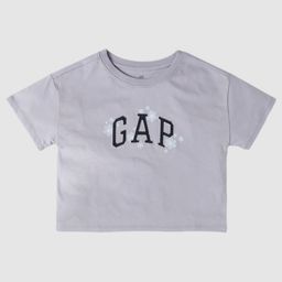 GAP Girls Brand Logo Printed Round Neck Cotton Relaxed Fit T-shirt-image-41