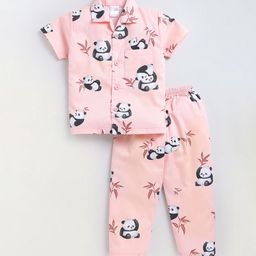 NAUTI KIDZ Boys Cartoon Characters Printed Pure Cotton Night suit-image-30
