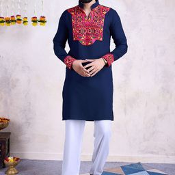 SHUBHVASTRA Men Flared Sleeves Kurta-picture-27