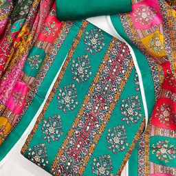 Peachmode Printed Silk Chiffon Unstitched Dress Material-picture-25