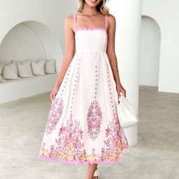 all about you Women Self Design Print Fit & Flare Midi Dress-image-40
