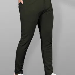 Moda Rapido Men Solid Tailored Trousers-image-88