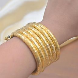Grace Collections Gold-Plated Sterling Silver Artificial Beads Bracelet-image-63