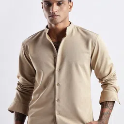 NEVER NEUD Men Waffle Dobby Regular Slim Fit Casual Shirt-image-55