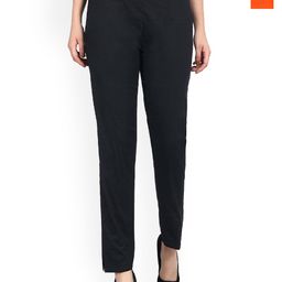 SRISARAS Women Pack Of 2 Slim Fit Cotton Chinos Trousers-image-88