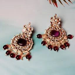 GRLIE Contemporary Stone Studded Jhumkas-image-9