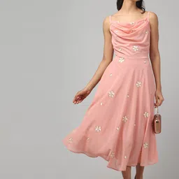 clobug Women Floral Printed Fit & Flare Midi Dress-image-70