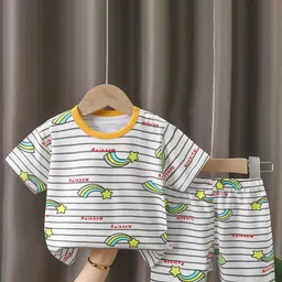 StyleCast x Revolte Boys Printed Pure Cotton T-Shirt With Shorts-image-17
