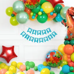 Special You 58-Pcs Green Dinosaur Theme Birthday DecorationKit-53