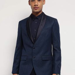 Marks & Spencer Textured Slim-Fit Single-Breasted Blazer-image-56